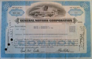 stock certificate