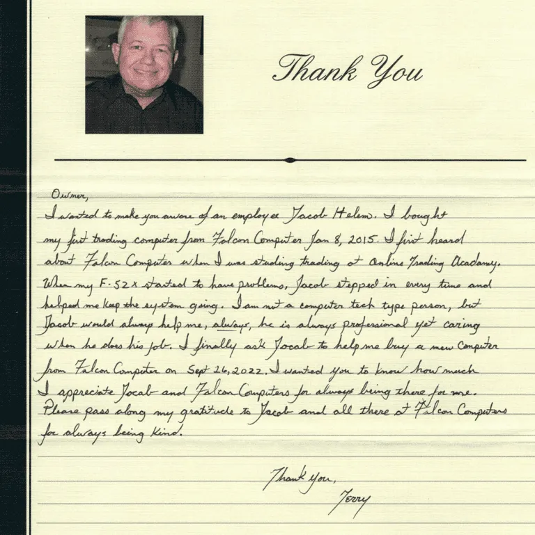 appreciation letter from customer